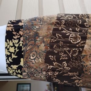 Santiki patchwork midi twirl skirt sz L